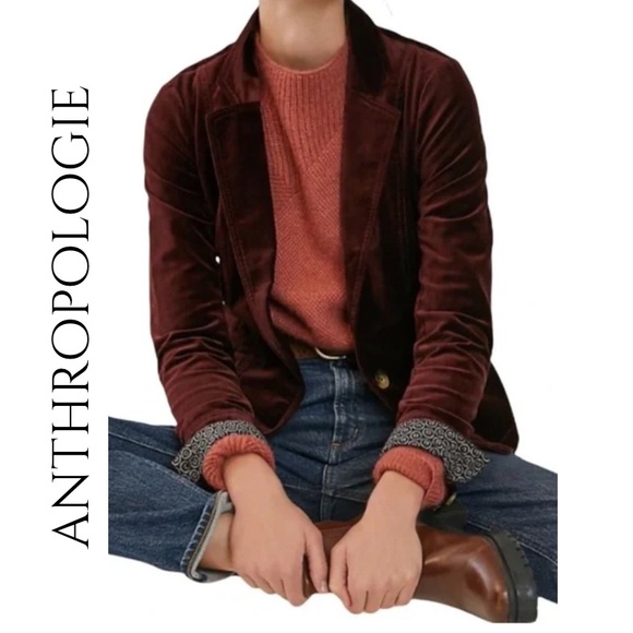 Anthropologie Jackets & Blazers - Anthropologie / Maeve NEW velvet blazer